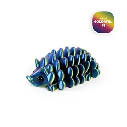Articulated Hedgehog Figurine - Unique 3D Printed Desk Ornament & Gift (H1)