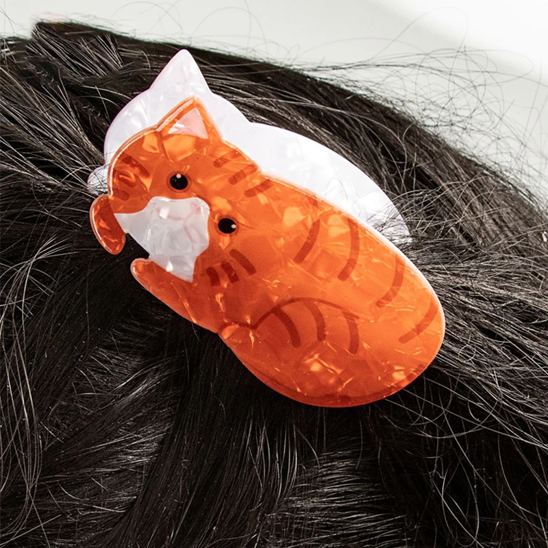 Charming Cat Cartoon Hair Clips - Cute Kawaii Fashion Hair Accessories
