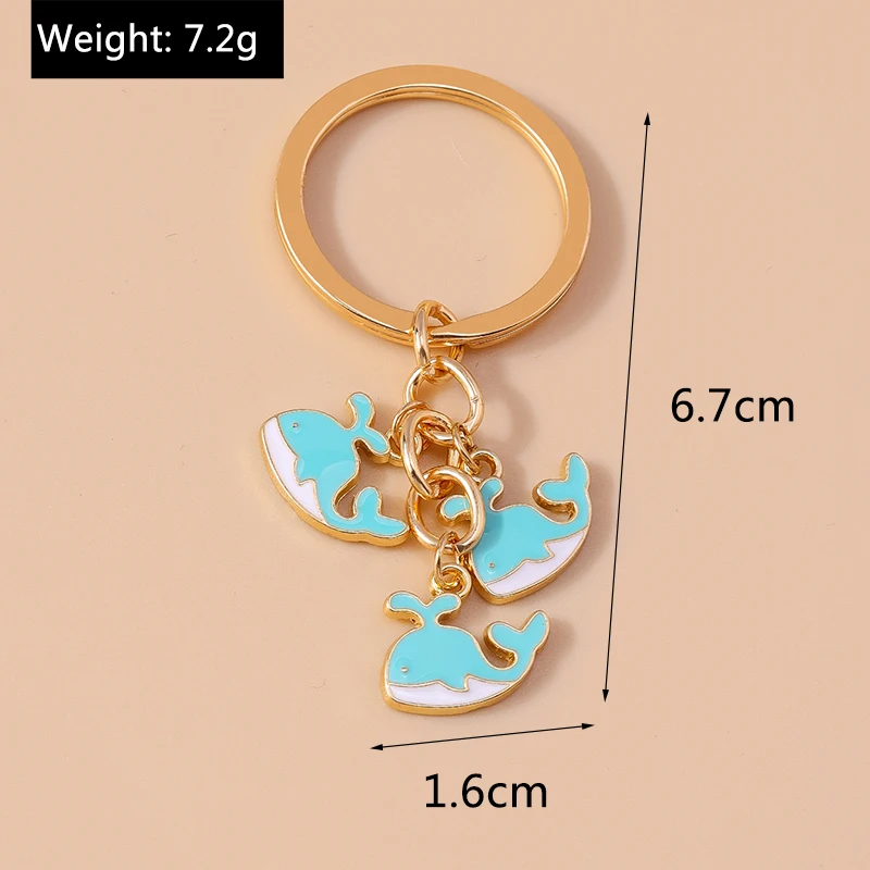 Niedlicher Emaille-Fisch-Schlüsselanhänger, Meeresleben, Schlüsselanhänger, Anhänger für Frauen und Mädchen, Handtasche, Dekor, DIY, handgefertigter Schmuck, Geschenk – Detail 11