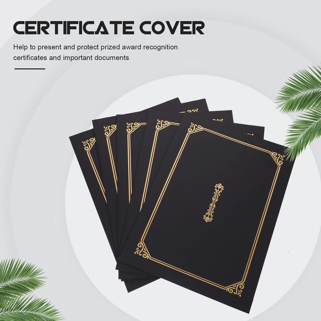 5 Pcs Diploma Binder Metal Folder Cert Holder Document Covers Black Binder  Honor Certificate Cover Paper Diploma Holder Frame - AliExpress