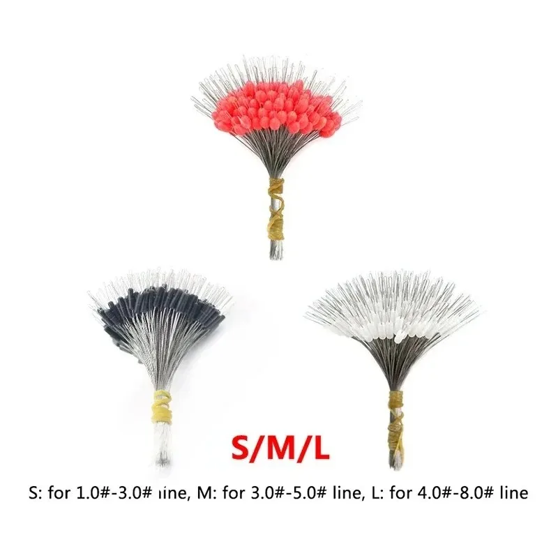 300pcs/lot Silicone Space Bean Stopper 0.5-12# Professional Fishing Float Anti-Strand Fishing Line Stopper Bobber Float