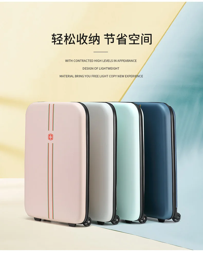 Foldable Upright Luggage 20-Inch 24-Inch Luggage Travel Business Portable Foldable Suitcase