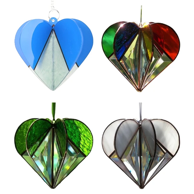 Többoldalas Szív Színes Díszfalfal Lógó Dekorációs Ajándék Otthoni Kertnek - Image 3