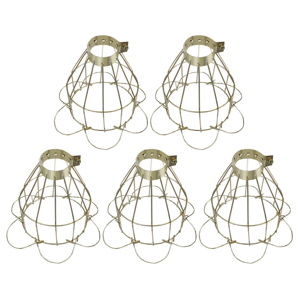 

Metal Lamp Bulb Guard Adjustable Industrial Clamp Metal Bulb Cage Vintage Wire Lampshade Hanging Lamp Covers Pendant Decor