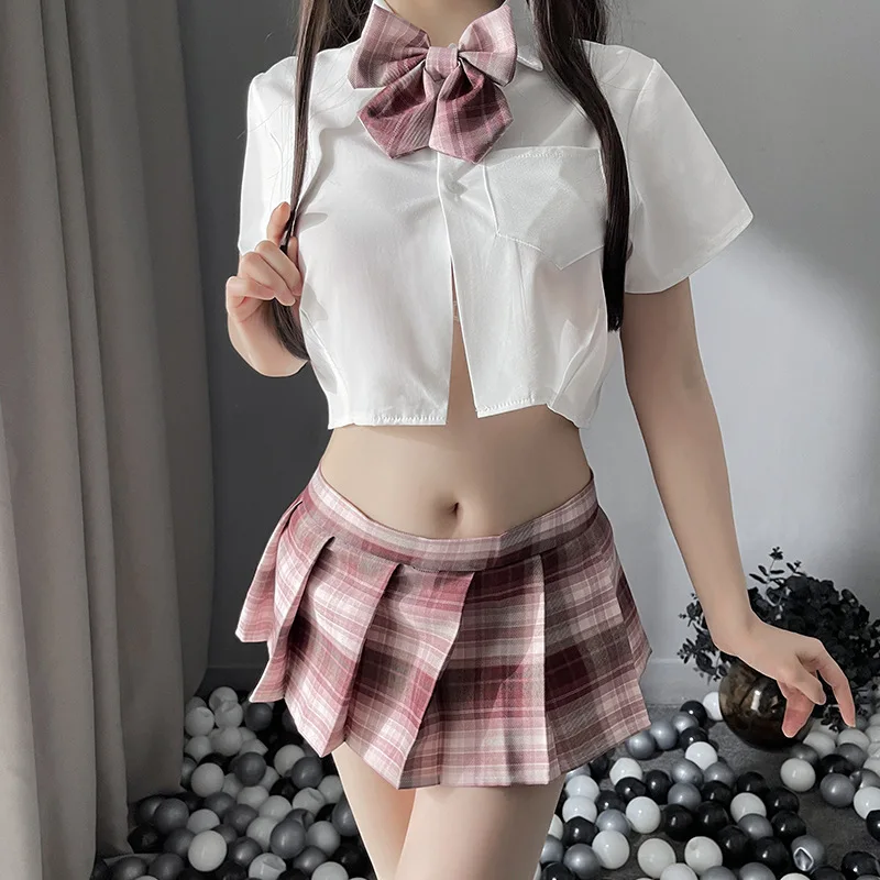 

Sexy Lingerie Student Outfit Sexy Jk Uniform Temptation Hot Pleated Skirt Cosplay Suit Sailor Suit (supports Dropshipping)