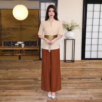 Vêtements de travail pour femmes, costume de serveur d'hôtel, Salon de beauté, Spa, Massage, café des ongles, bain de pieds Sexy, Sauna, technicien, pantalon global, uniforme 2
