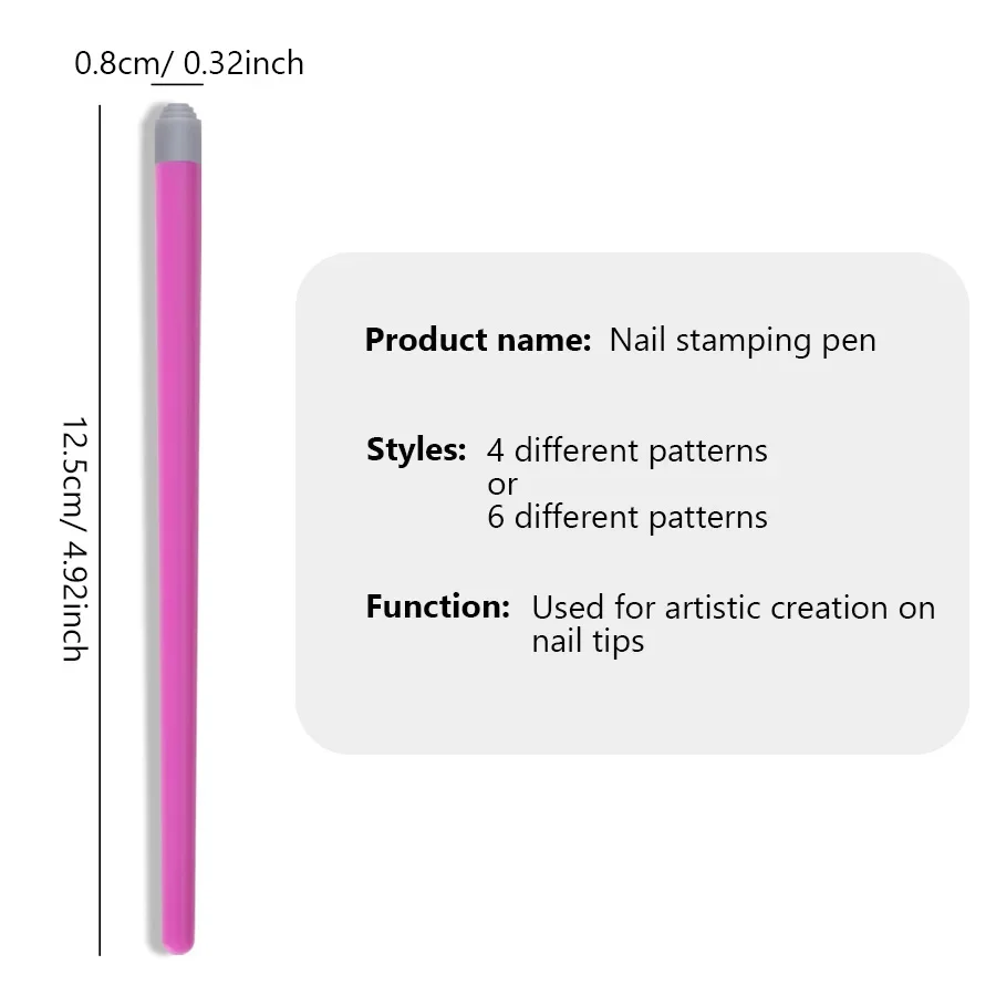 Nail Art Stamp Pen Set 4Pcs/6Pcs Stamper Floral Butterfly Designs Patterns