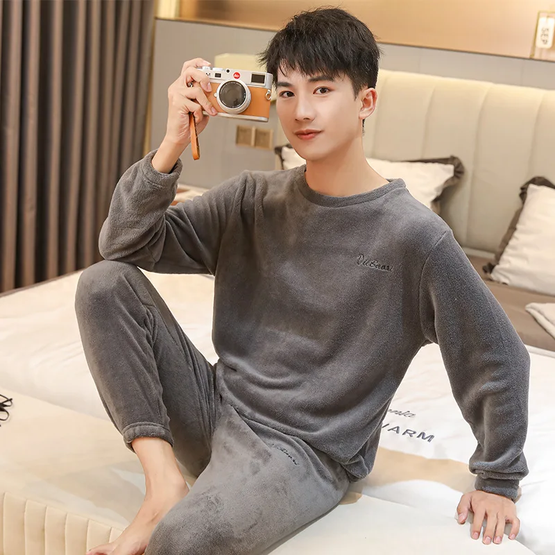 Pajamas Men's Women's Fall Winter Homewear Suit Couples Large Size