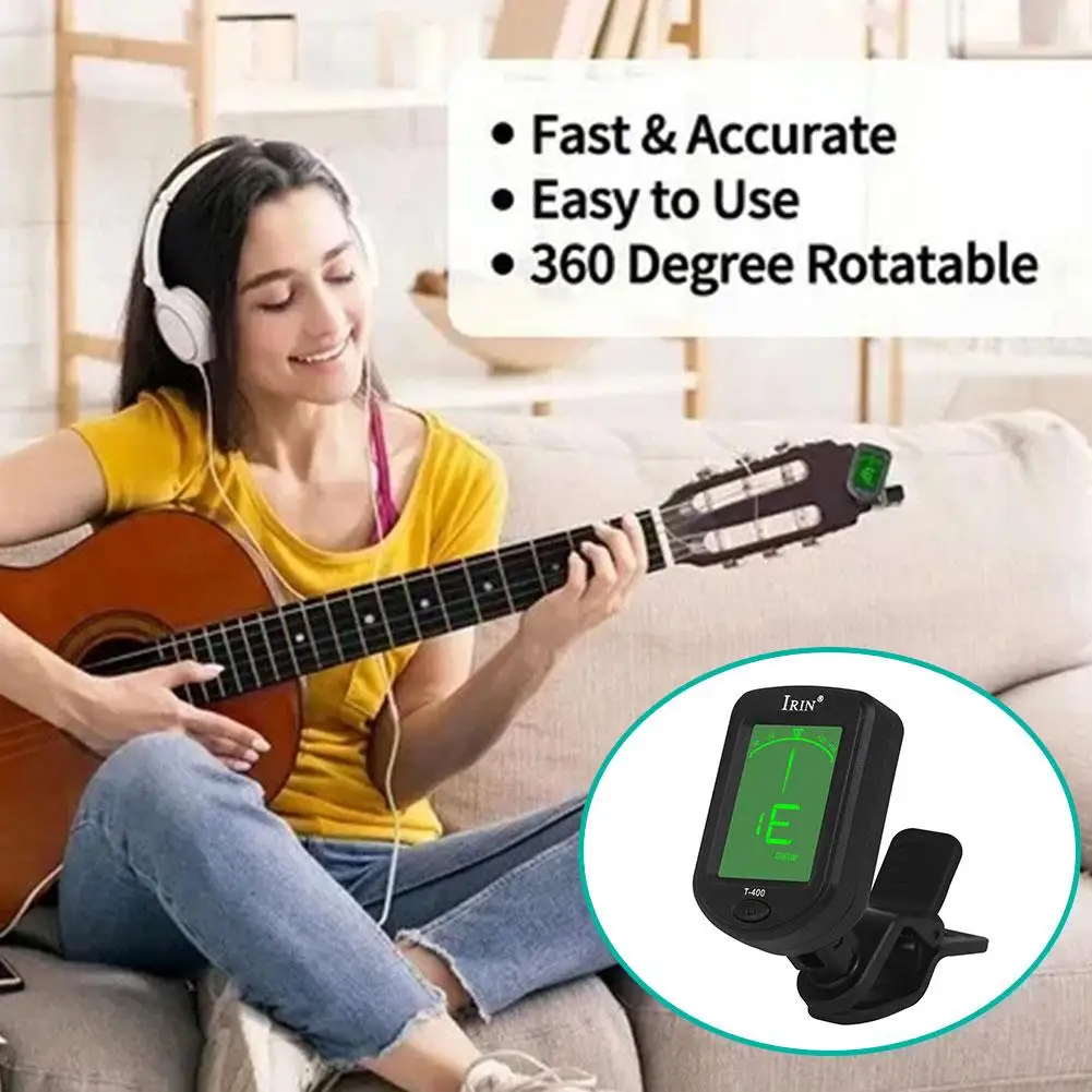 

Guitar Tuner For All Instruments Clip On Electronic Tuner For Guitar Bass Ukulele Violin Mandolin Banjo M6B0