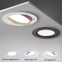 High-performance Embedded LED Downlight Angle Adjustable 5W7W9W12W15W20W COB Anti-Glare Dimmable Ceiling Light Spotlights CRI98 - Image 5