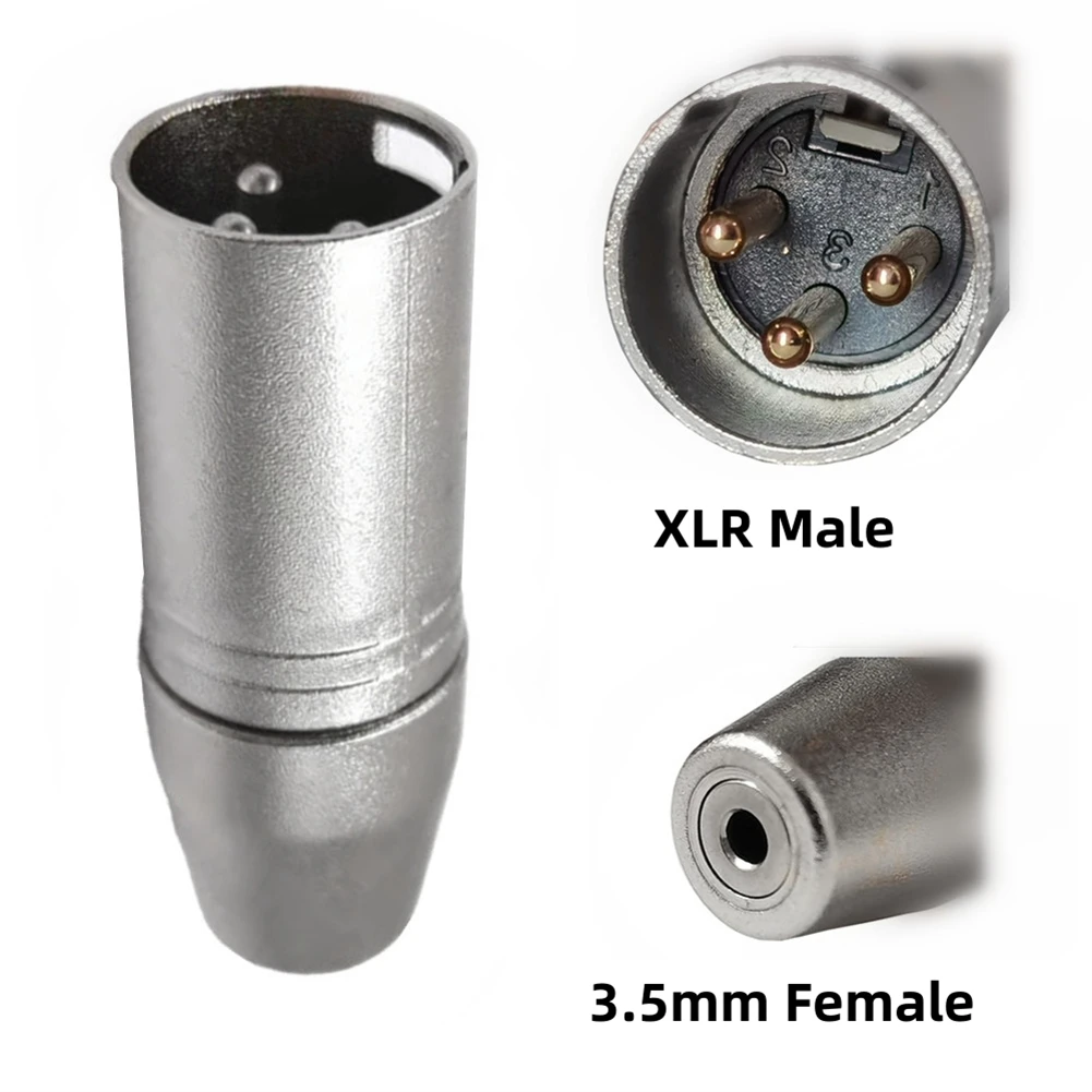 

3-Pin Mini XLR To 3.5mm Female Stereo Microphon Connector Audio Adaptors Coupler Audio Adapter Converter Connector