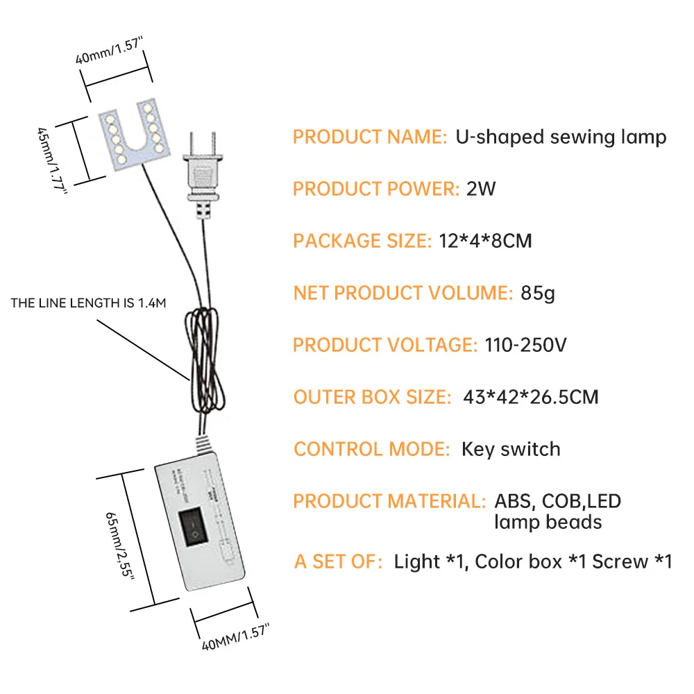 Sewing Machine Light Sewing Machine LED Light Industrial Lighting Lamp Magnetic Working Lights for Drill Presses Workbench EU/US Plug