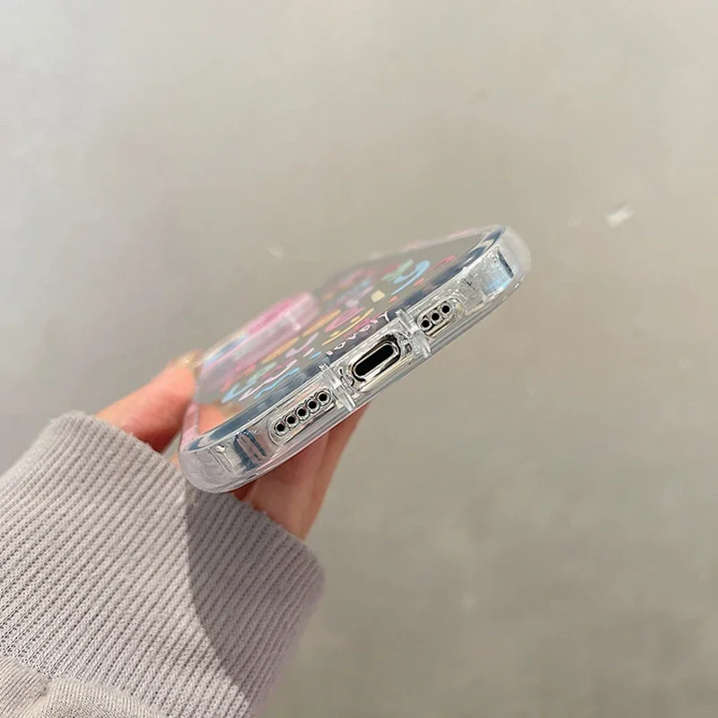 Colorful Heart Mirror Phone Case - Cute & Shockproof Back Cover