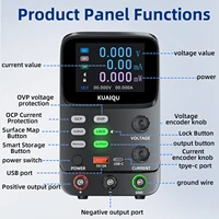 KUAIQU Lab Teste Curve DC Power Supply TFT 5-Digit Bench Voltage Regulator 30V 10A 5A 300W Adjustable OCP OVP Switching Source - Image 3