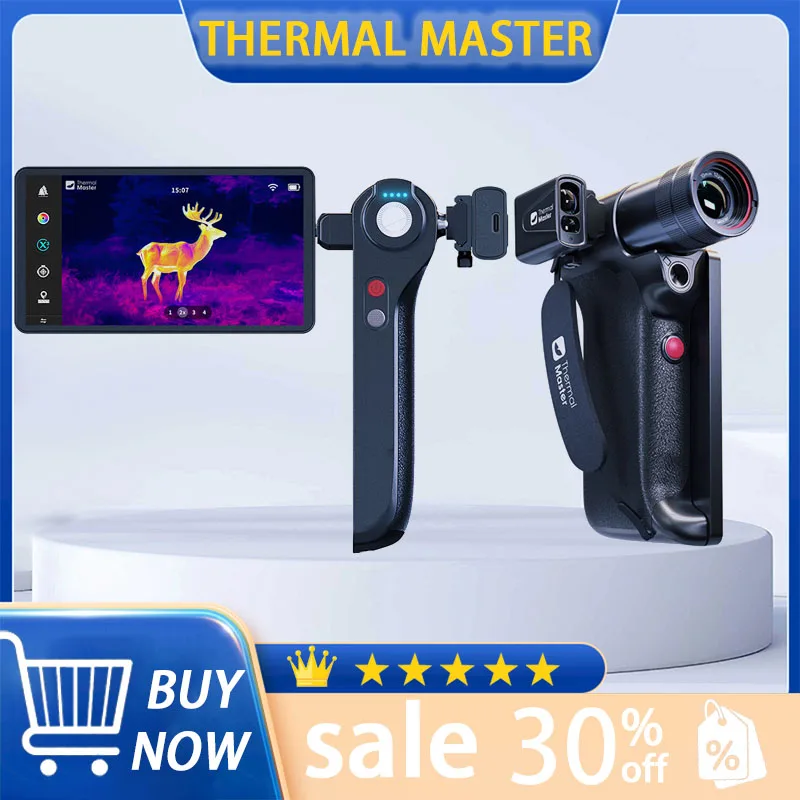 THERMAL MASTER DV2 휴대용 열화상 카메라 512×384 해상도 13mm 렌즈 1000m 감지 범위 5인치 화면 블루투스 와이파이