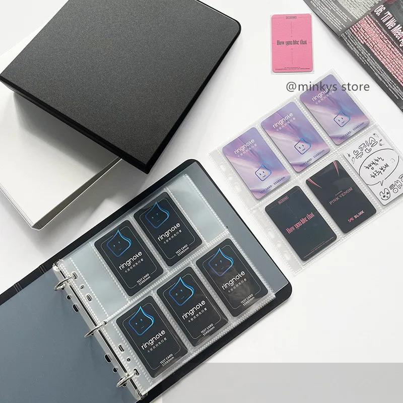 Minkys kawaiiフォトカードバインダー、大容量識別IDカードアルバム