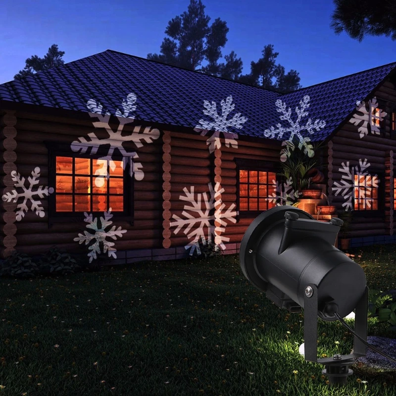 

69HC Waterproof Projector Rotating Landscape Lamp 12 Switchable Pattern LED Spotlight