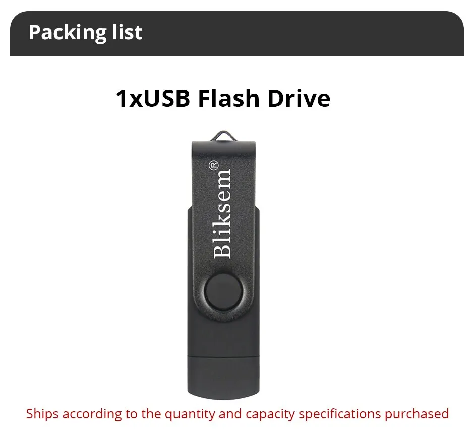 Bliksem OTG Flash Drive 32GB 64GB High Speed USB2.0 for PC Mobile Phone USB Metal Mini Pen Drive 32GB USB Flash Drive 64GB