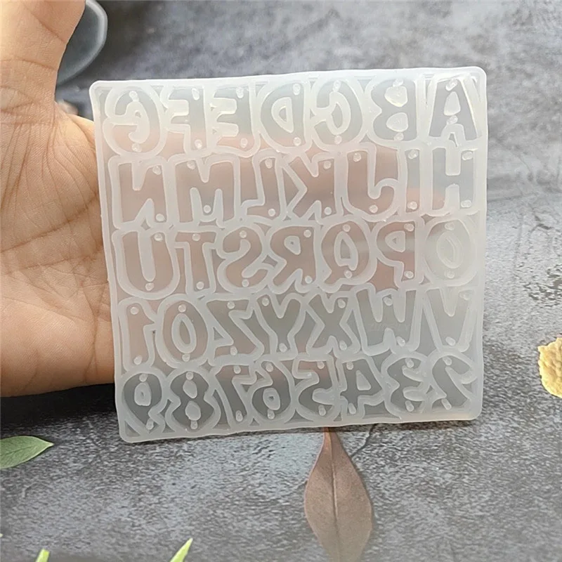 

Uppercase Letter Silicone Mold, 26 English Alphabet Number, with Hole for Earring,Pendant Making, Cake Decorating Tools, DIY