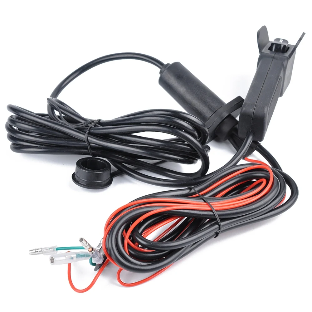범용 블랙 UTV 윈치 유선 원격 로커 스위치, 12V, 11 인치