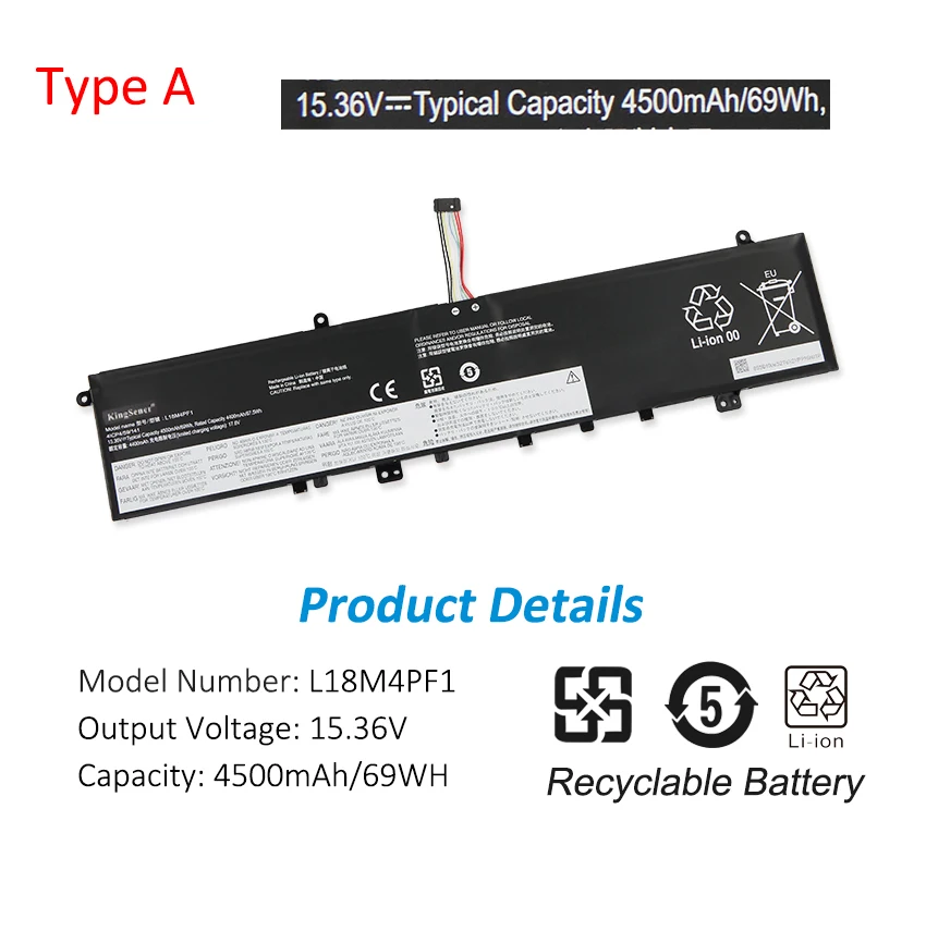 Kingsener-bateria do Portátil para Lenovo Lenovo Yoga 915imh5 C940-15irh C940-15irh Ideapad S740-15irh S740-15irh Série 5b10t83738 L18m4pf1 L18d4pf1 - Imagem 4