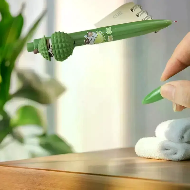 귀여운 두리안 프레스 투 시 캣 젤 펜 귀여운 0.5mm 검정 잉크 시그니처 펜 문구 선물 필기구