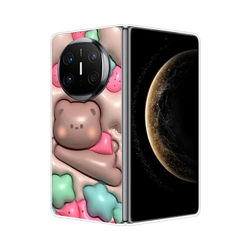 Clear Hard PC Phone Case with Transparent Flower Pattern