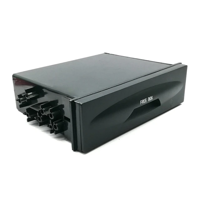 Organisateur Voiture 1 DIN Pochette Rangement Autoradio 1 DIN - Boîte De Stockage Tableau De Bord - Plastique ABS Noir Boîte Stockage 1 DIN