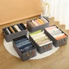 Clothes Organizer Trousers Clothes Jeans Storage Box Toy Snacks Sundries Organizer Multifunctional Cosmetics Folding Fabric Box 2