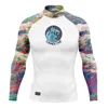 Men's Surfing Long Sleeve Shirts Swimming Clothing Beach Uv Protection Apparel Rash Guard Beach Wear Diving Shirt GYM Clothes 1