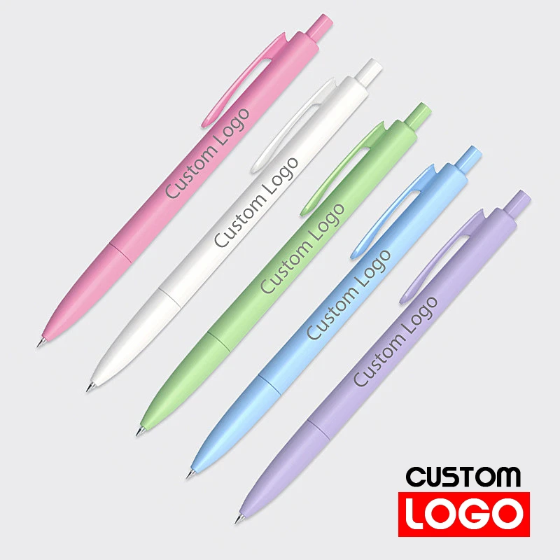 Plastic Pen Gift Pen of Neutral Pens Wholesale Business Conference Custom Logo Text Engraving Laser Engraving Custom Pen