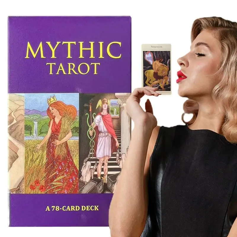 

78 Pcs The New Mythic Tarot Cards Deck Oracle English Divination Edition Board Playing Games Rider-Waite System for Beginners