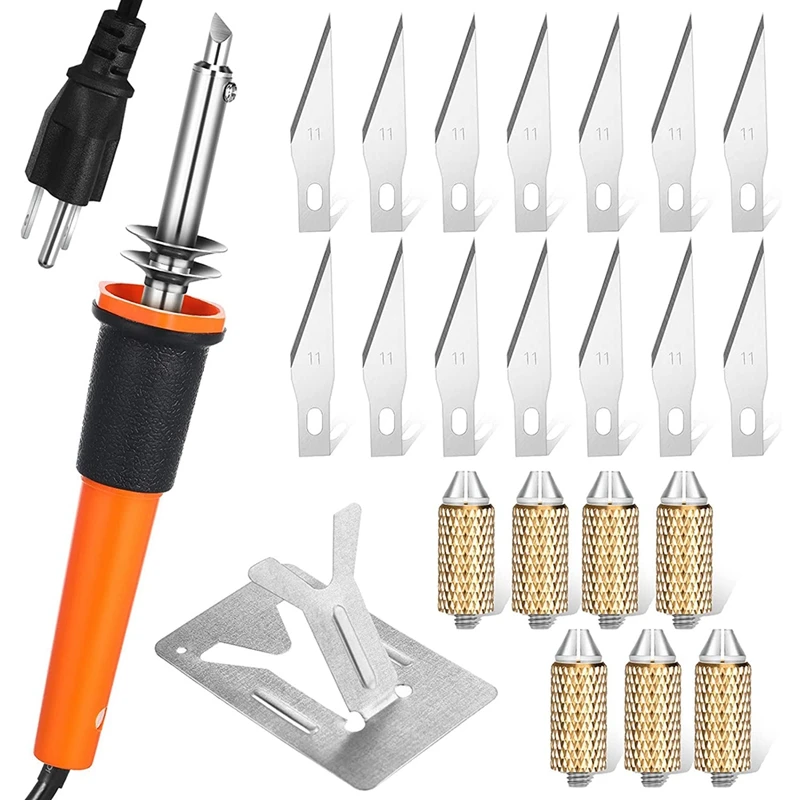 30PcsHotKnifeCuttingToolHeatedKnifeStencilCutterwithMetal