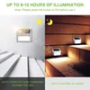10PCS Solar Step Lights Solar Fence Lights Outdoor 3LED Stainless Steel Wall Lamps Deck Lights For Stair Fence Step Walkway Pati 2