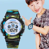 Military Sports Children Watch Colorful Back-light LED Digital Watch Luminous Waterproof Electronic Watch for kids Boys girls 2