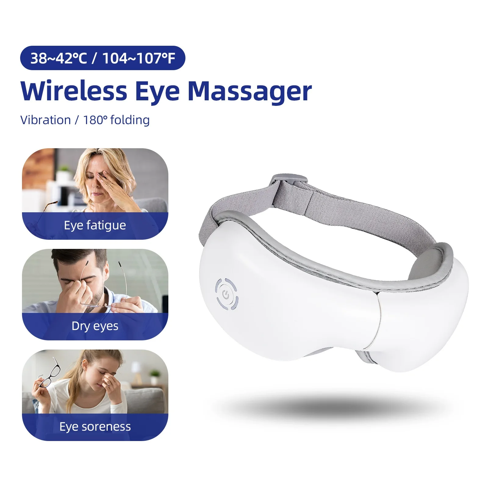 Smart Vibration Eye Massager Relax Fatigue Stress Eye Care Device for Dry