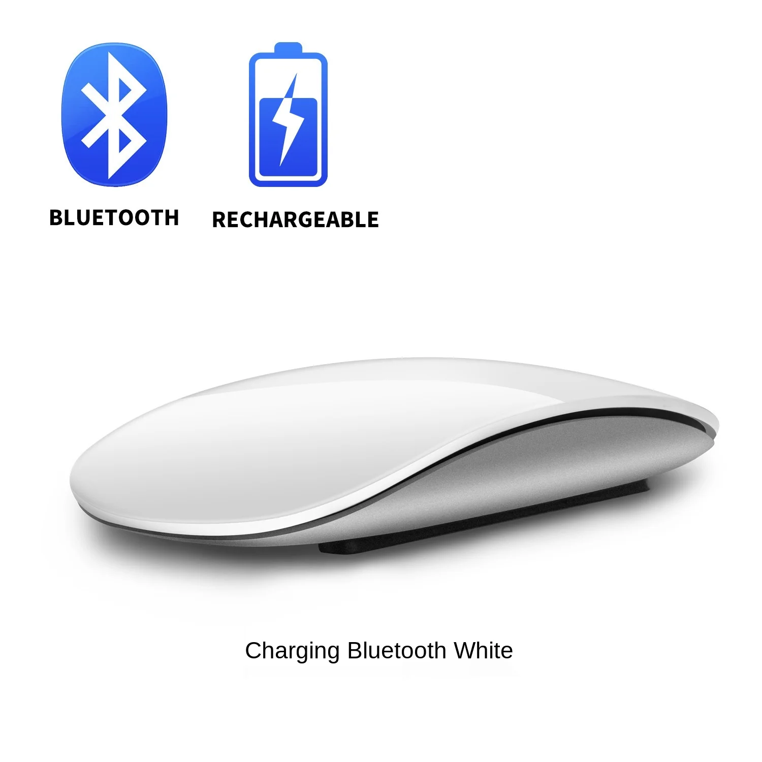 Souris sans fil Bluetooth LED, souris Bluetooth pour MacBook Pro, souris  Bluetooth pour MacBook Air, souris sans fil rechargeable pour MacBook,  ordinateur portable, Mac, système Windows (argent) 