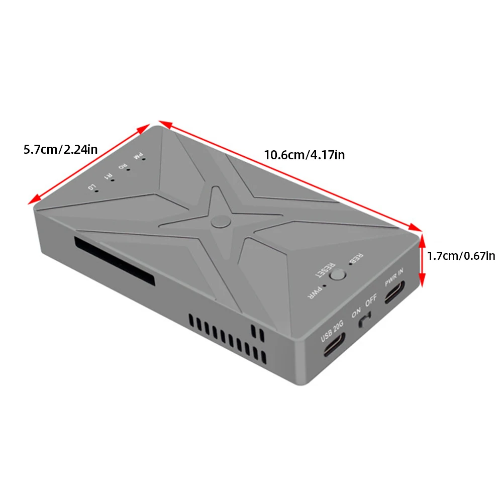 M.2 NVME SSD Dual Bay RAID M2 SSD Case Type-C USB 3.2 Mobile Hard Drive Case Gen 2 20Gbps Hard Drive Enclosure for Laptop Tablet