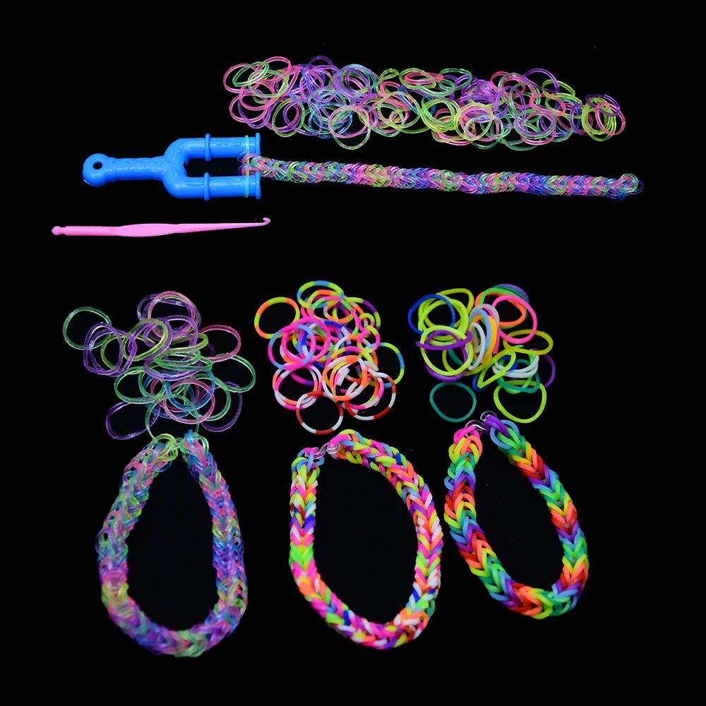 600 Pcs Refill Loom Rubber Bands Bracelet for Kids or Hair Rainbow
