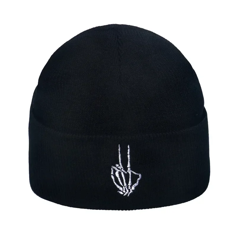 SHATANGJU Women's Beanies Knitted Hat Embroidered Skullies Hat Cap Autumn Winter Warm Acrylic Ski for Women Men wool knitted cap knitted hat winter hats