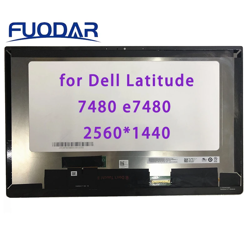 

Оригинальный ЖК-дисплей 14,0 дюйма для Dell Latitude 7480 e7480 кодирующий преобразователь сенсорного экрана в сборе 2560*1440 0564RX