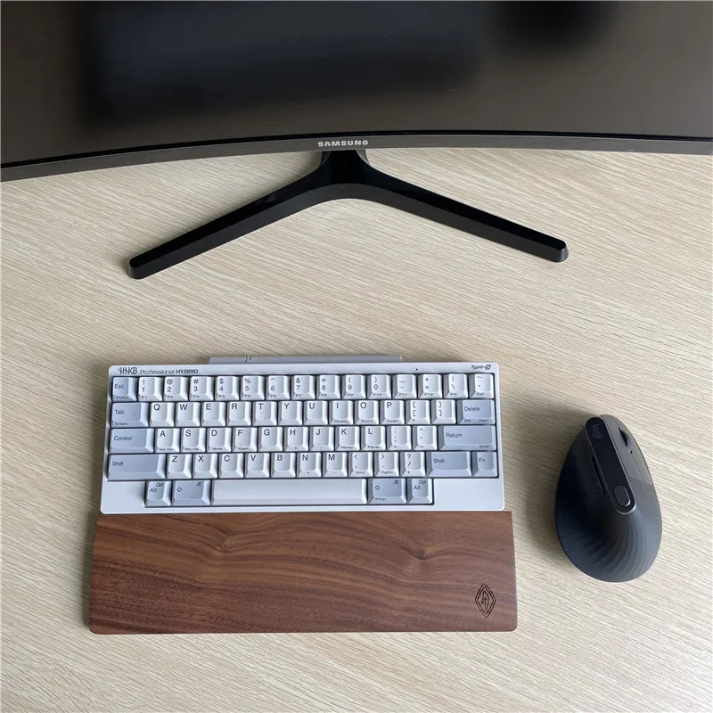 NewWristRestPalmRestforFilcoHHKBKeychron6087BlackWalnut