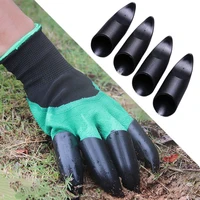 Garden Gloves with Double Fingertips Claws Waterproof Gardening Working Gloves for Digging Planting Weeding Seed Tools 1
