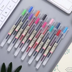 Stylos Gel multicolores 12 couleurs/ensemble, 0.5mm, fournitures scolaires et de bureau, papeterie de peinture pour compte à main 
