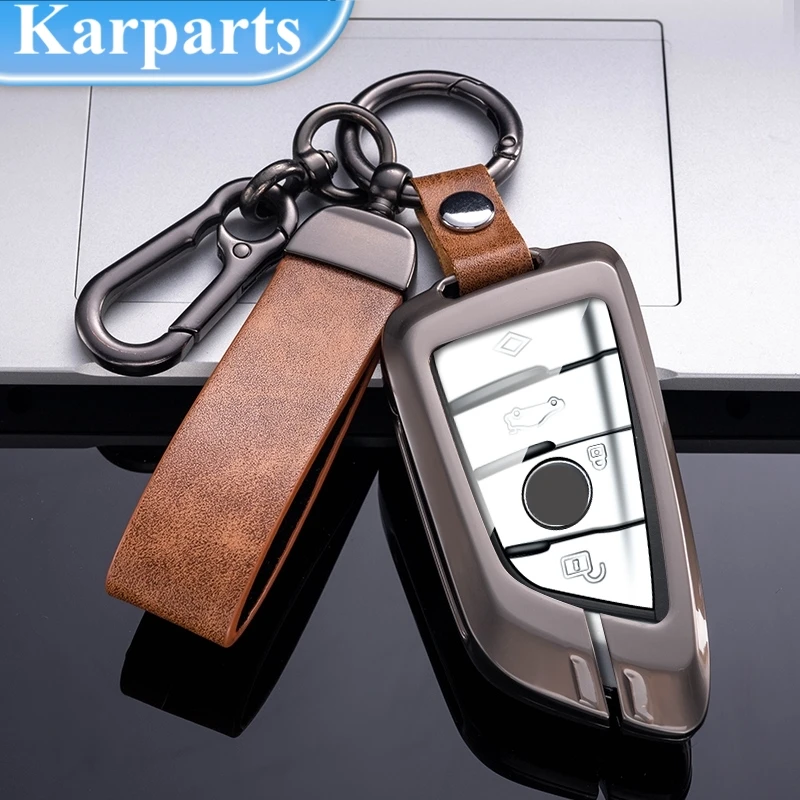 

Metal Car Key Case Fob Cover For BMW X1 X3 X4 X5 X6 F15 F16 F48 G01 G02 F48 G30 G38 525 540 740 1 2 5 7 Series Holder Keychain