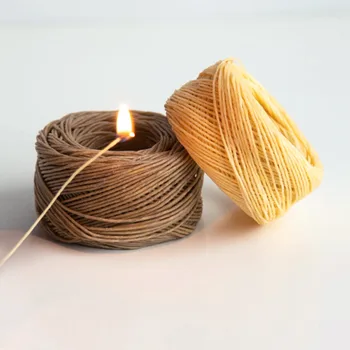 60m/roll Wick Candle Making Supplies BeeWax Core No Black Smoke Burning Handmade Scent Candle Thread DIY Handicrafts Lover Gifts 1