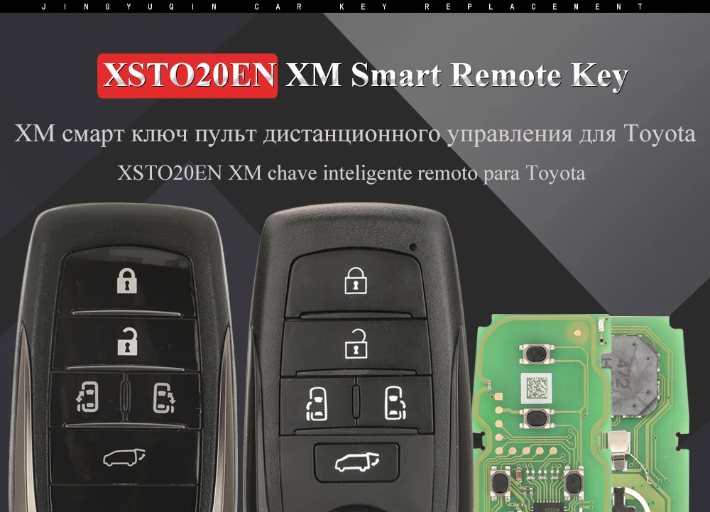 Keyforkess Xhorse XM38 Smart Key XSTO20EN FEN T.T 5 pulsante per Toyota 4D 8A 4A TOY-T telecomando universale Smart keyless Card - S79ae70fb3979441f90f186d958f743706