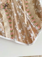 SINGREINY Strapless Embroidery Tank Top 2025 Women Ruffles Corset Slim Short Camisole French Style Shapwear Sexy Evening Top - Image 4