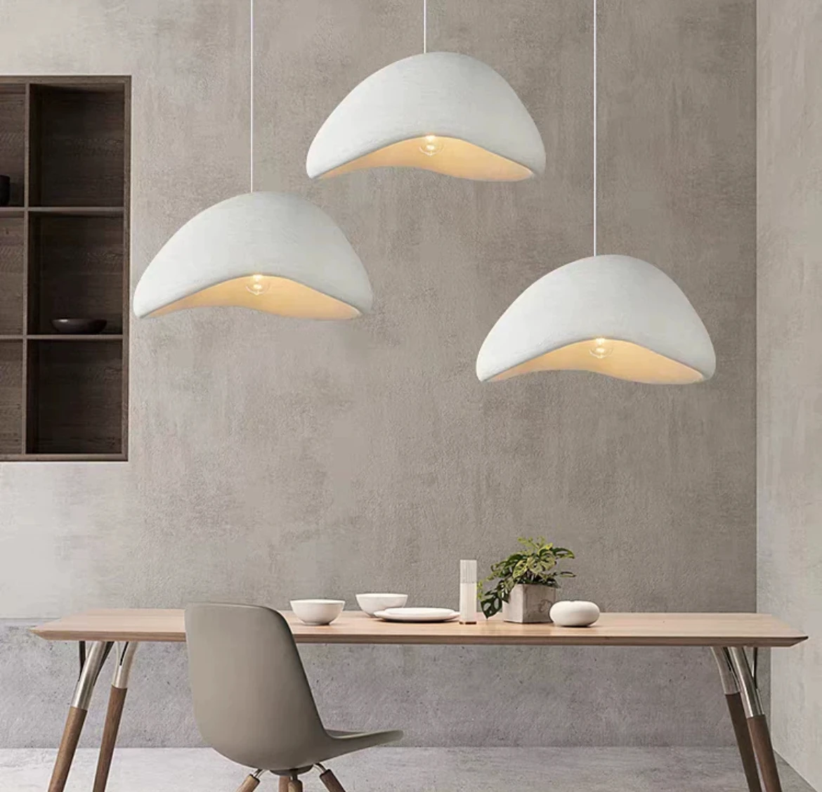 30CM Wabi Sabi ceiling Pendant Light Japan Dining Table LED Hanging Lamp Nordic Bedroom Bedside Restaurant Decor Suspended Light