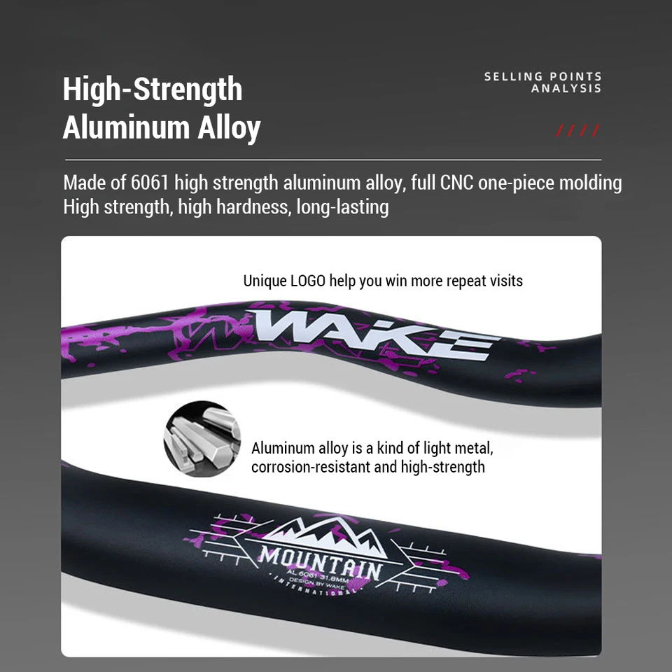 MTB Lenker Aus Aluminium – 780 Mm Breit, 55 Mm Rise, 31,8 Mm, Für Mountainbike & Gelände